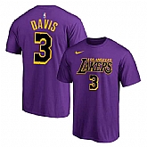 Los Angeles Lakers 3 Anthony Davis Purple City Edition Nike T-Shirt,baseball caps,new era cap wholesale,wholesale hats